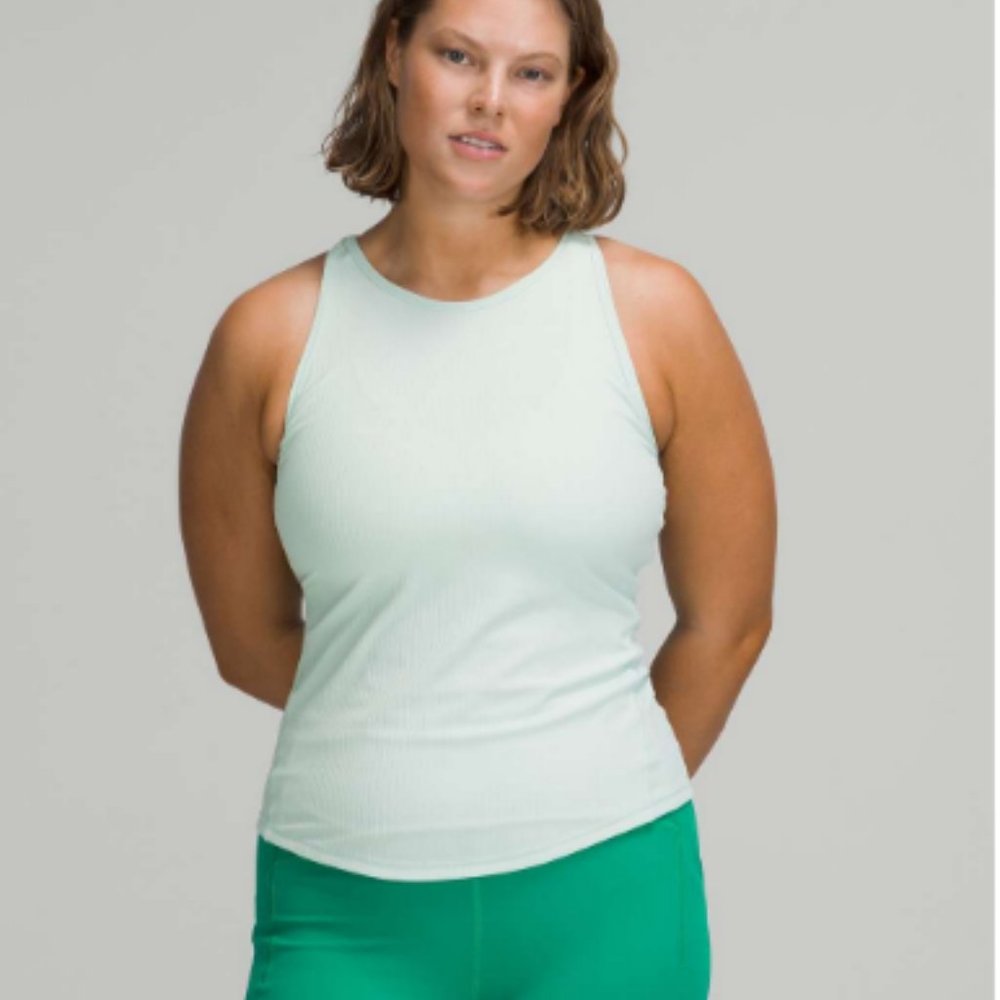 Lululemon Base Pace Ribbed Tank Top Delicate Mint